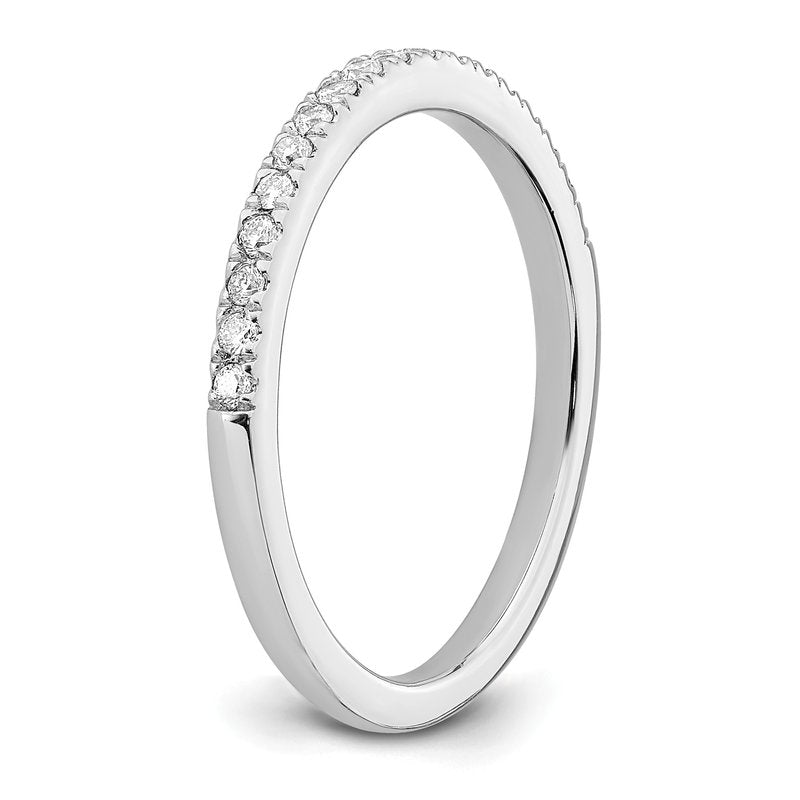 14K White Gold 1/5 carat Lab Grown Diamond VS+ F+ Complete Wedding Band