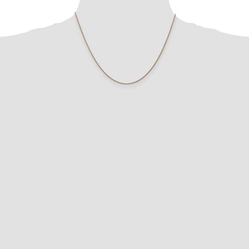 14K 10 inch 1.05mm Diamond-cut Spiga with Lobster Clasp Anklet