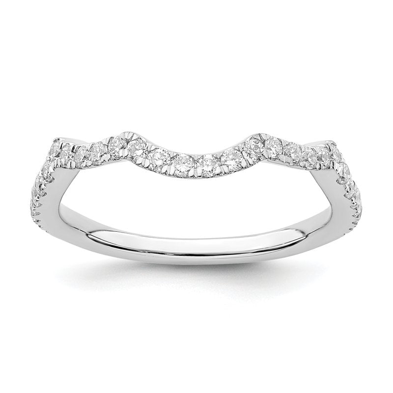 14K White Gold 1/3 carat Lab Grown Diamond VS/SI  D E F  Wedding Band
