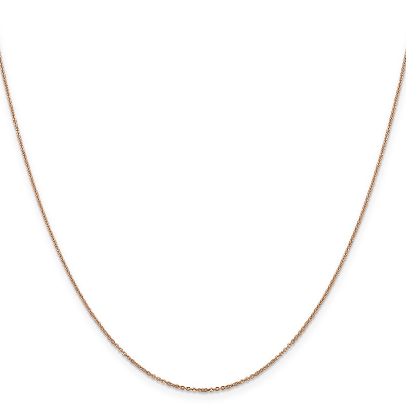 14K Rose Gold 1.1mm Flat Cable Chain