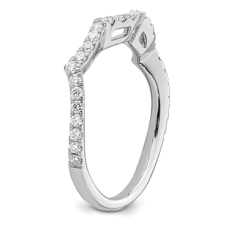 14K White Gold 1/3 carat Lab Grown Diamond VS/SI  D E F  Wedding Band