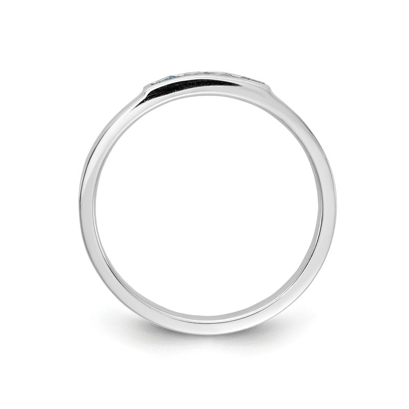 14k White Gold 4-stone Amethyst Band