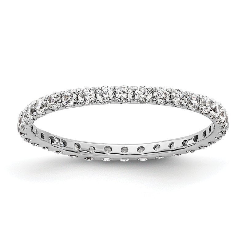 14K Rose Gold 1/2 carat Lab Grown Diamond VS+ F+ Size 4.5 Complete Eternity Band