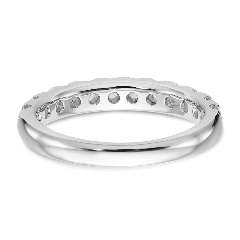 14K White Gold 1/2 carat Lab Grown Diamond VS+ F+ Complete Wedding Band