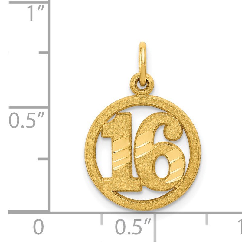 14k 16 in Circle Pendant