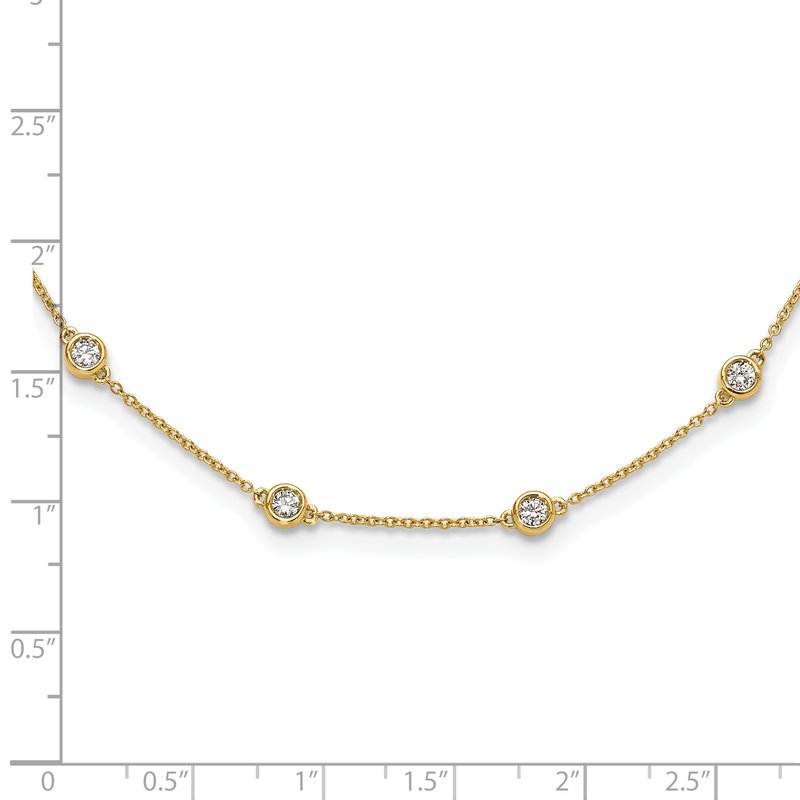 14K Rose Gold 3/8 carat Lab Grown Diamond VS+ F+ Complete 7 Station 7 in Bracelet