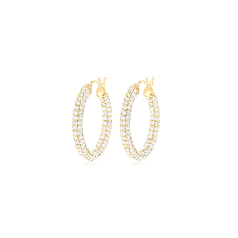 Large Bubbly Eternity Earrings 14K