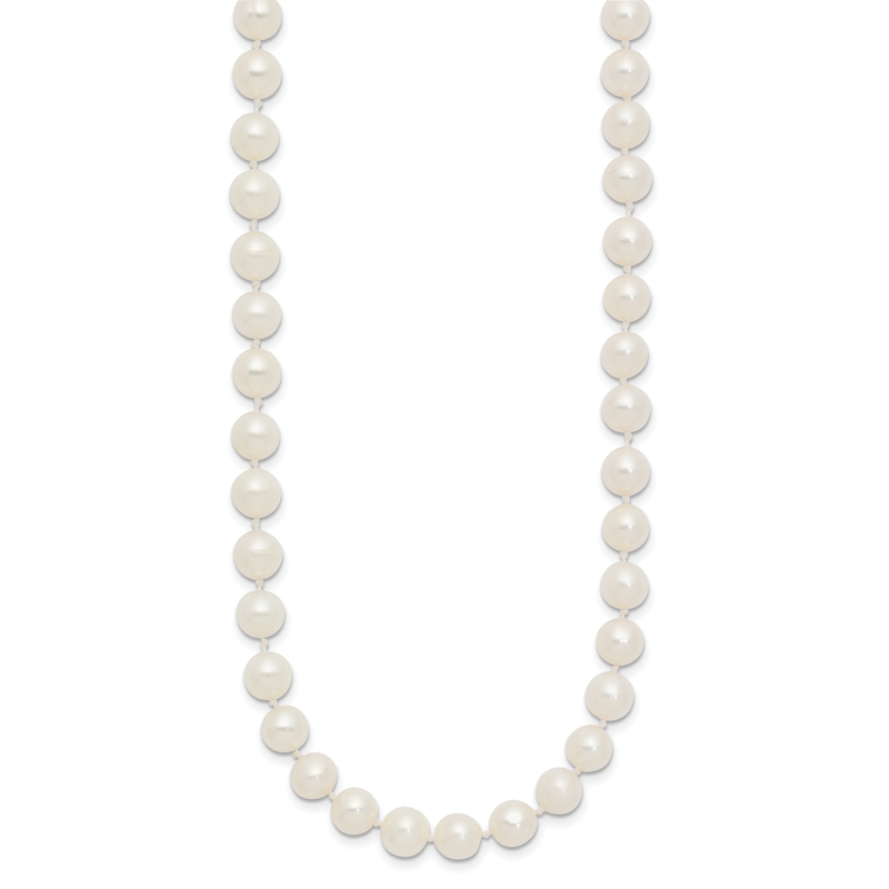 14k 6-7mm White Near-Round Freshwater Cultured Pearl 16 inch Necklace