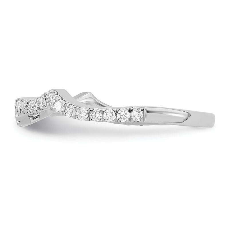 14K White Gold 1/3 carat Lab Grown Diamond VS/SI  D E F  Wedding Band