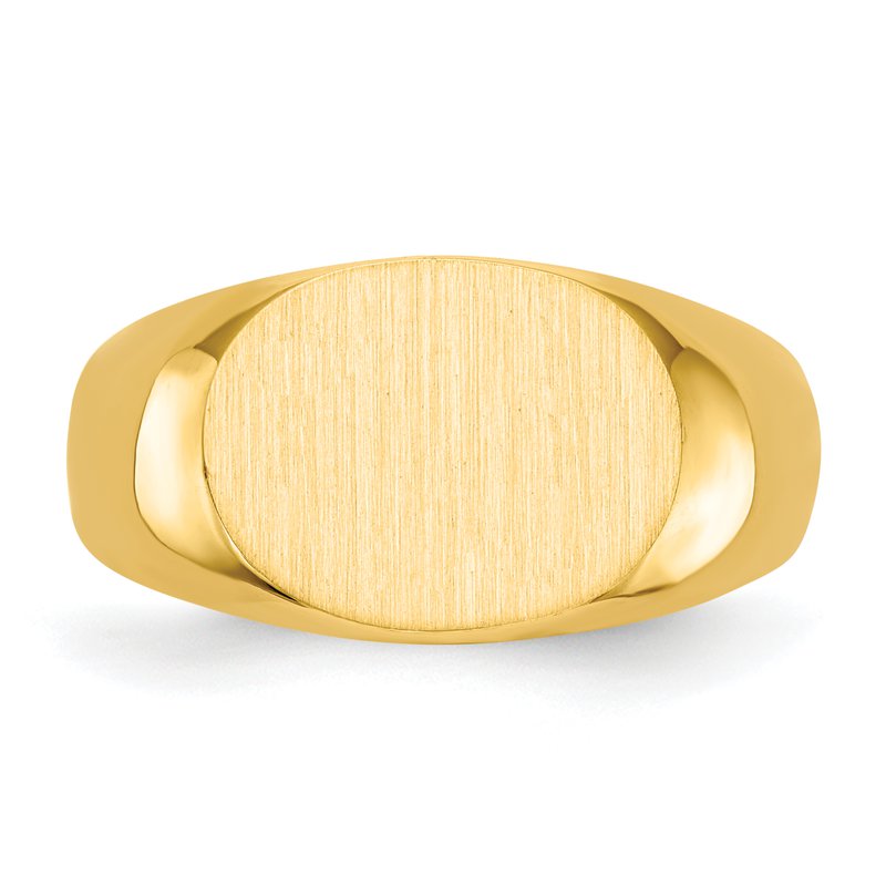 14k 12.5x9.5mm Open Back Signet Ring