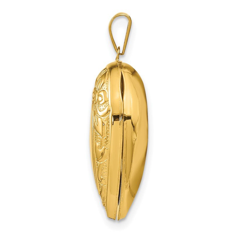 14k Fancy 20mm Heart Locket