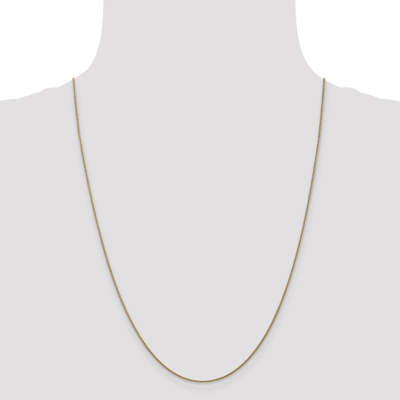 14K 1mm D/C Spiga Chain Anklet