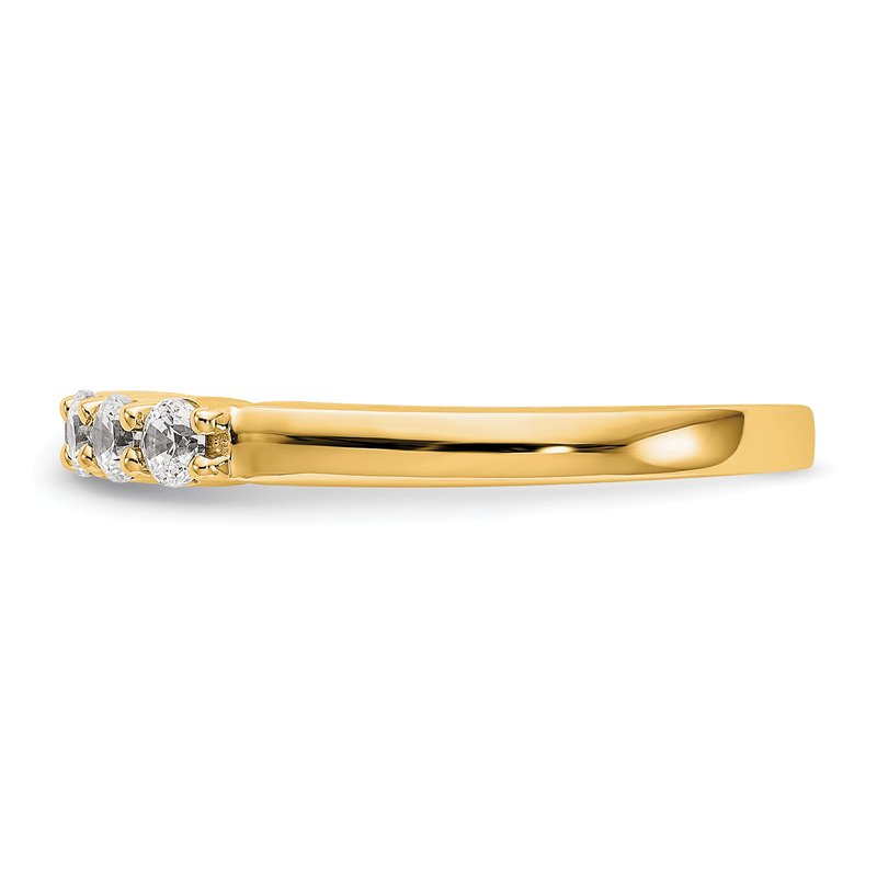 14K White Gold 1/3 carat Lab Grown Diamond VS+ F+ Complete Round Five Stone Ring