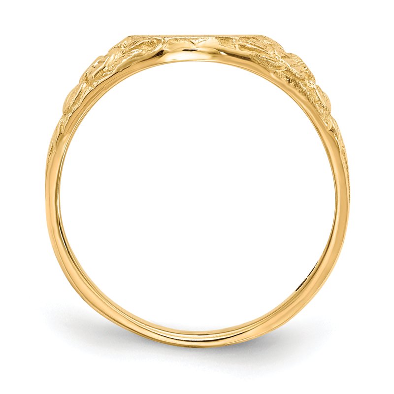 14k 8.0x10.0mm Open Back Signet Ring