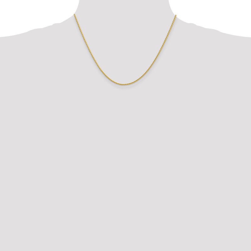 14k 6 inch 1.5mm Parisian Wheat with Lobster Clasp Chain