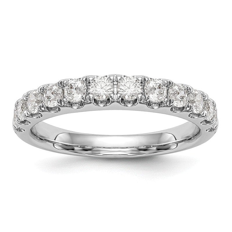 14K White Gold 1/2 carat Lab Grown Diamond VS+ F+ Complete Wedding Band