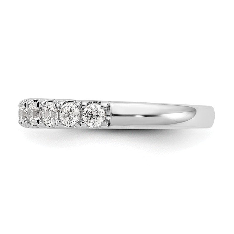 14K White Gold 1/2 carat Lab Grown Diamond VS+ F+ Complete Wedding Band