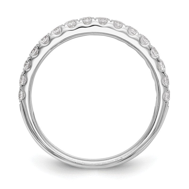 14K White Gold 1/2 carat Lab Grown Diamond VS+ F+ Complete Wedding Band
