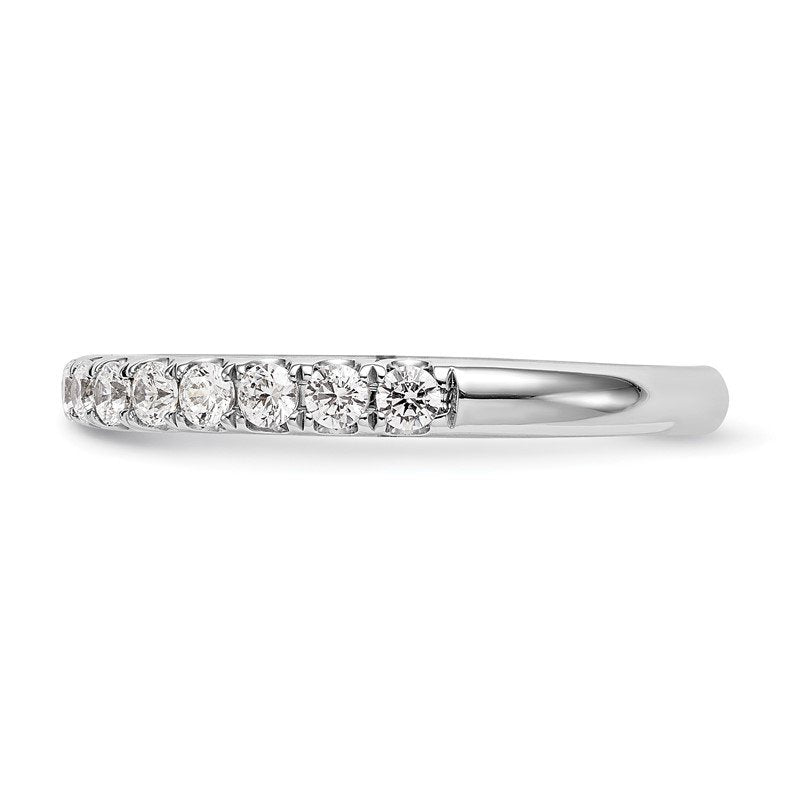 14K White Gold 1/2 carat Lab Grown Diamond VS+ F+ Complete Wedding Band
