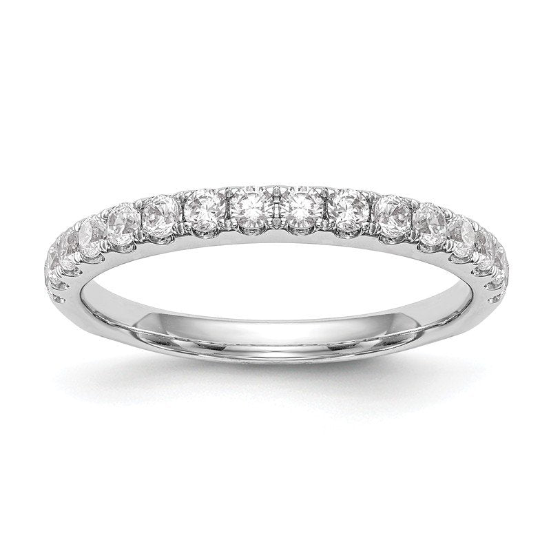 14K White Gold 1/2 carat Lab Grown Diamond VS+ F+ Complete Wedding Band