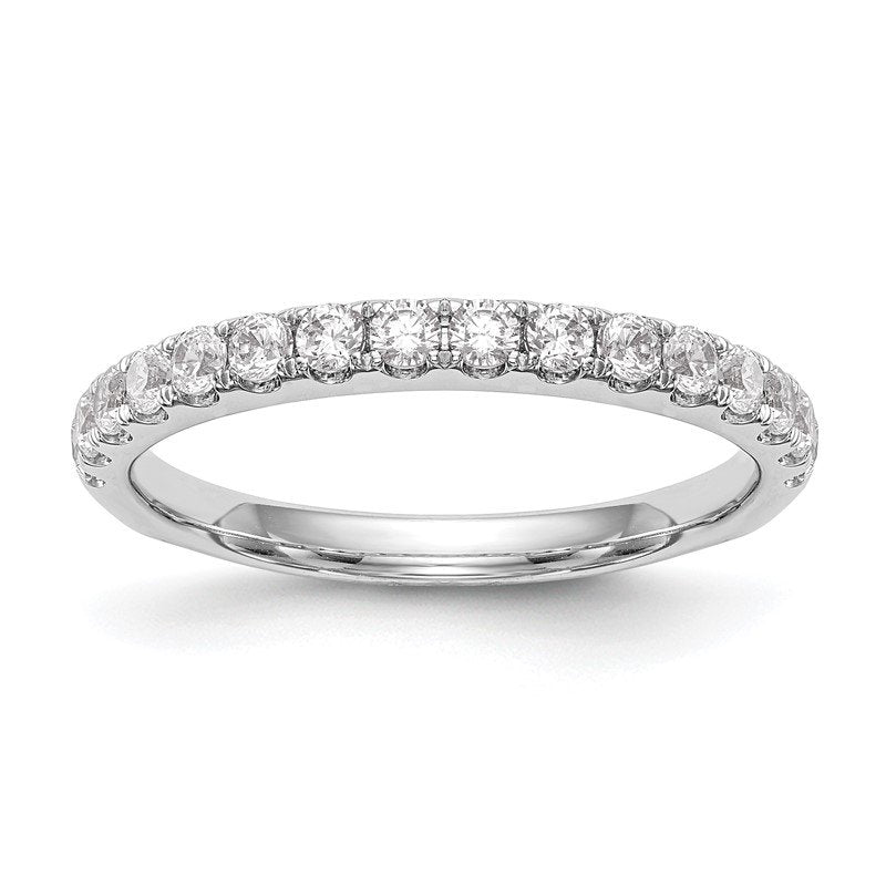 14K White Gold 1/2 carat Lab Grown Diamond VS+ F+ Complete Wedding Band