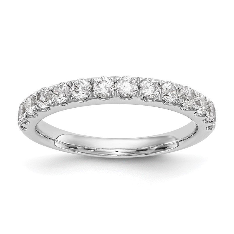 14K White Gold 1/2 carat Lab Grown Diamond VS+ F+ Complete Wedding Band
