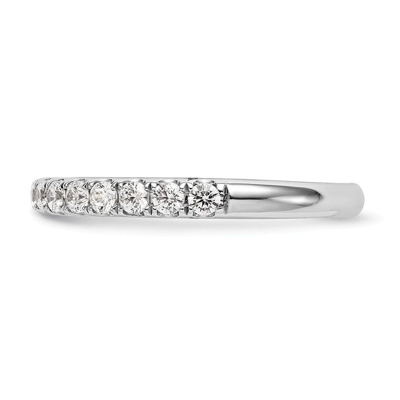14K White Gold 1/2 carat Lab Grown Diamond VS+ F+ Complete Wedding Band