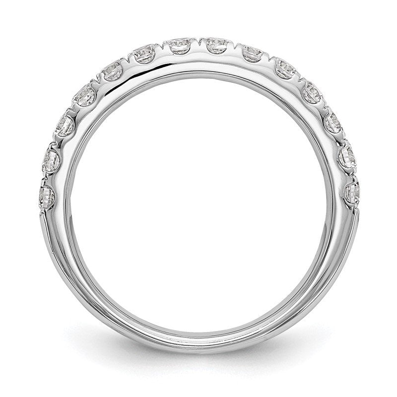 14K White Gold 1/2 carat Lab Grown Diamond VS+ F+ Complete Wedding Band