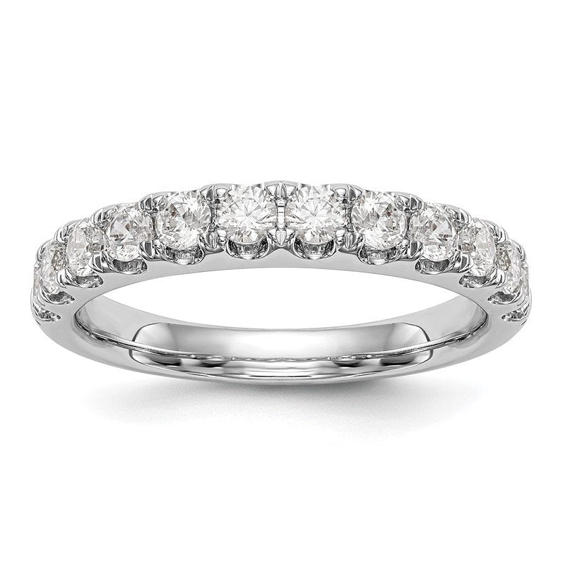 14K White Gold 1/2 carat Lab Grown Diamond VS+ F+ Complete Wedding Band