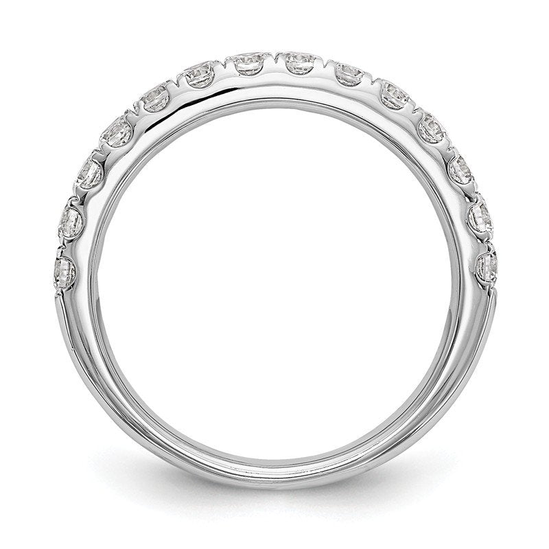 14K White Gold 1/2 carat Lab Grown Diamond VS+ F+ Complete Wedding Band