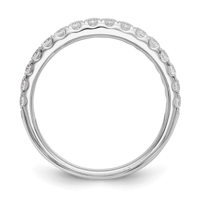 14K White Gold 1/2 carat Lab Grown Diamond VS+ F+ Complete Wedding Band