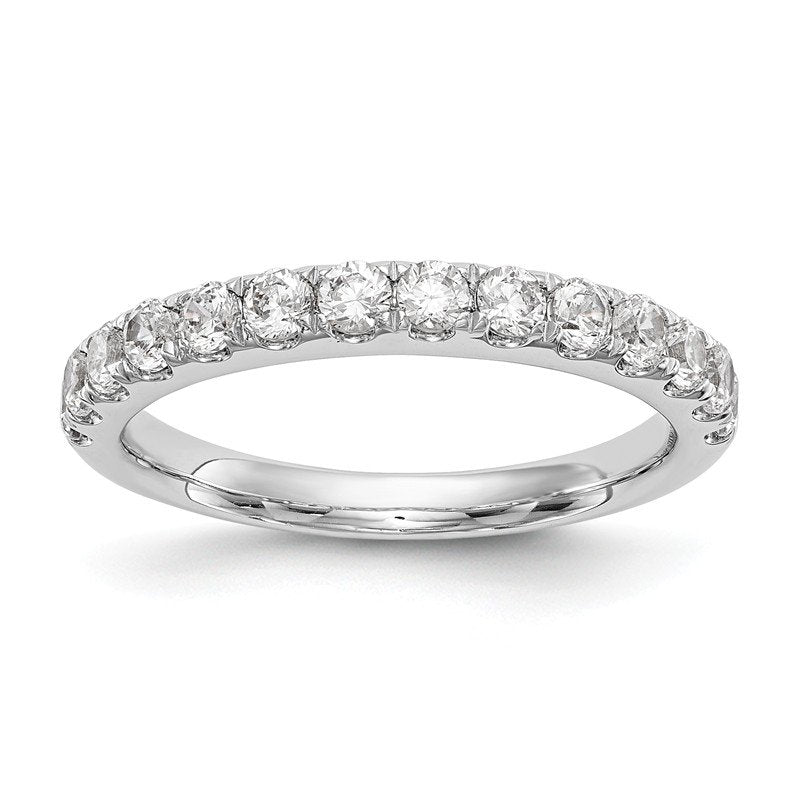 14K White Gold 1/2 carat Lab Grown Diamond VS+ F+ Complete Wedding Band