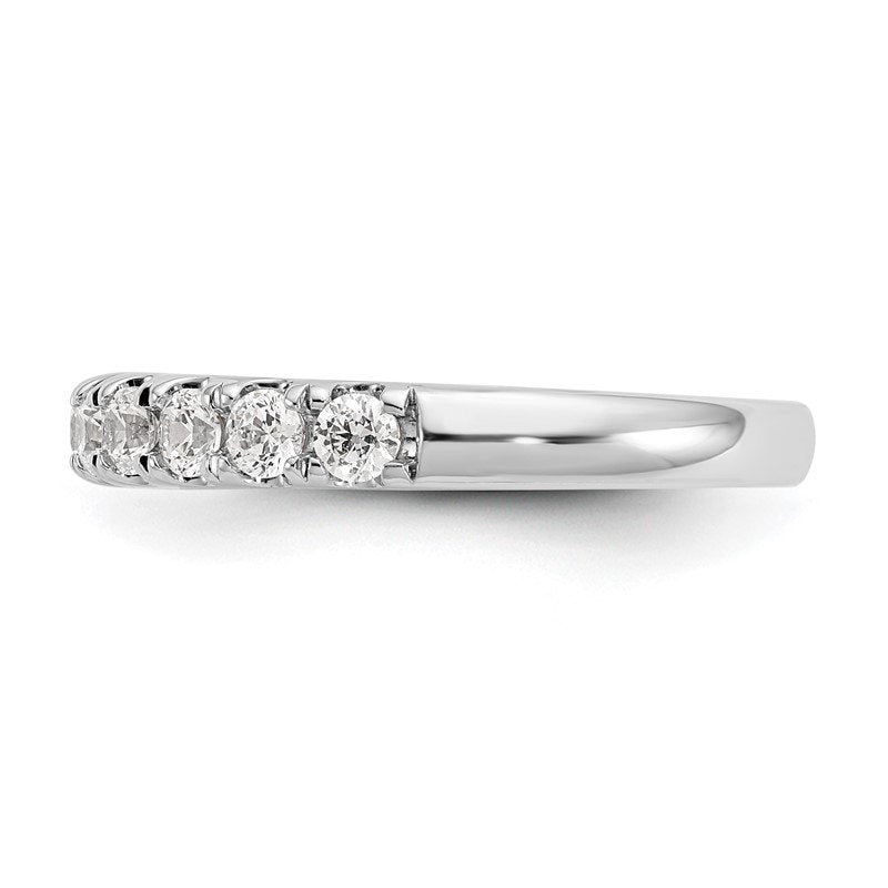 14K White Gold 1/2 carat Lab Grown Diamond VS+ F+ Complete Wedding Band
