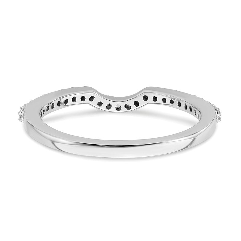 14K White Gold 1/4 carat Lab Grown Diamond VS/SI  D E F  Wedding Band