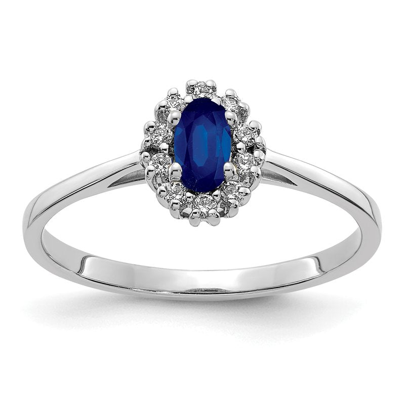 14k Diamond and Oval Emerald Halo Ring