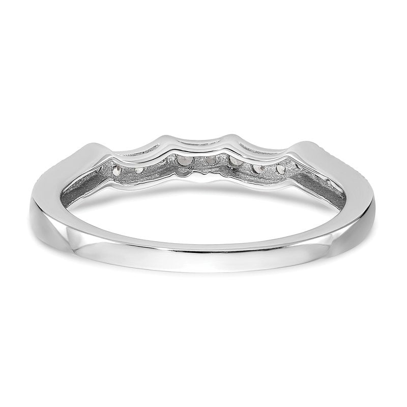 14K White 1/4 carat Lab Grown Diamond VS+ F+ Complete Wedding Band