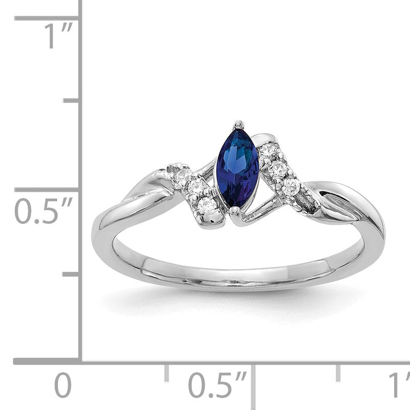 14k Diamond and Marquise Ruby Ring