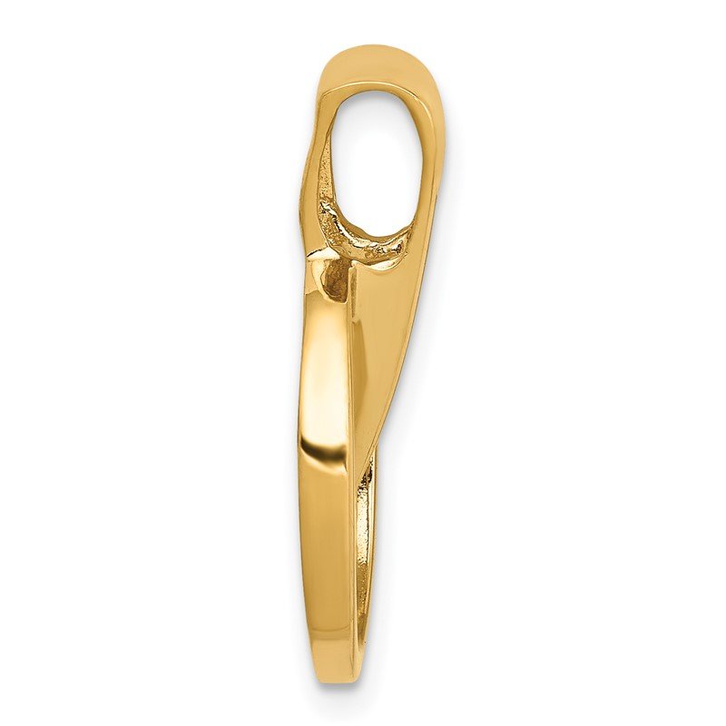 14k Polished Slide Fits up to 2mm Regular/Fancy/Reversible Omega