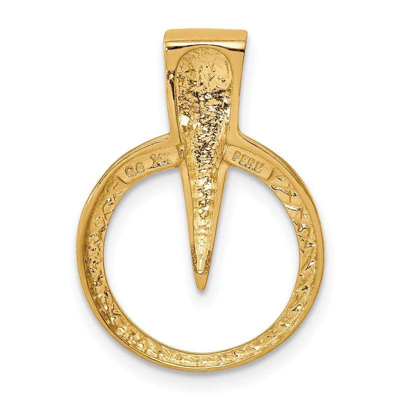 14k Polished Slide Fits up to 2mm Regular/Fancy/Reversible Omega