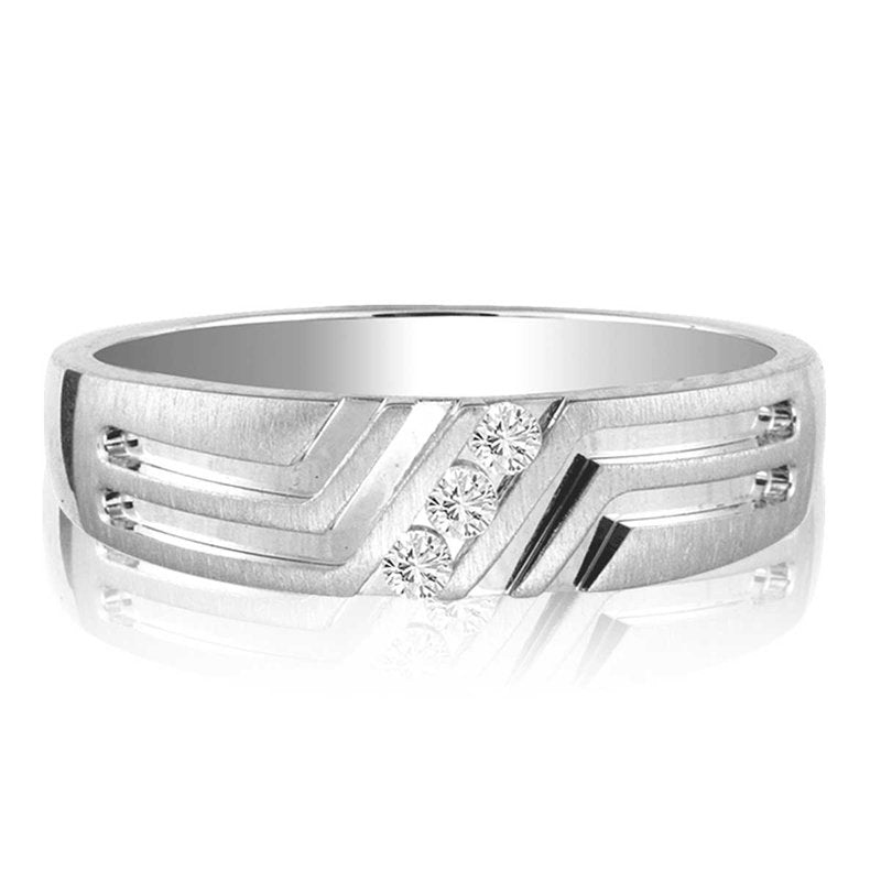 14K 0.10Ct Diam Men&amp;Apos;S Band