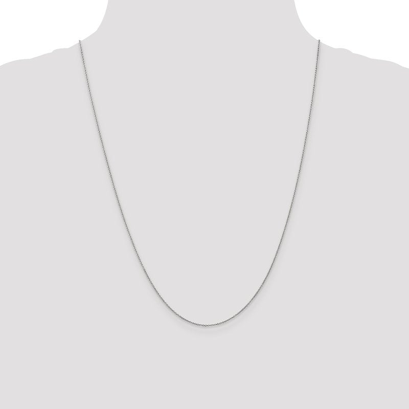 14K White Gold 14 inch .9mm Cable with Lobster Clasp Chain