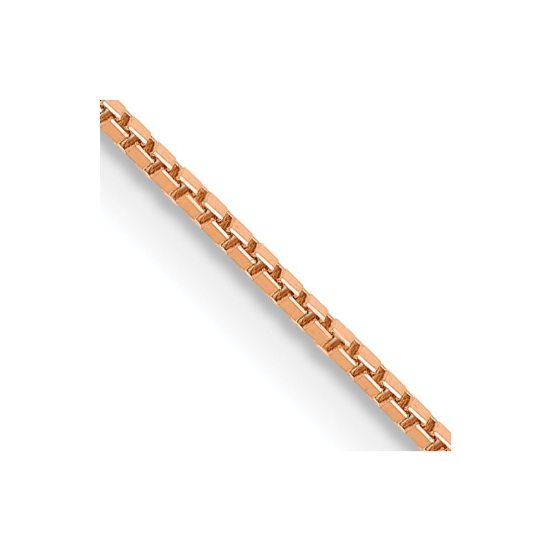 14K Rose Gold 10 inch .9mm Box Link with Lobster Clasp Chain Anklet