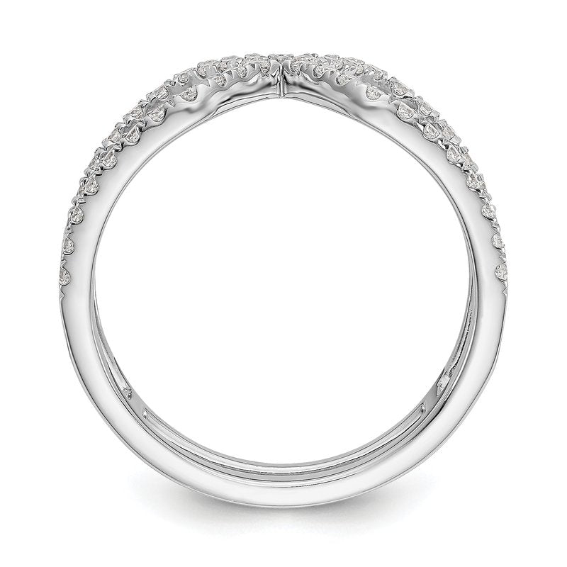 14K White Gold 1/2 carat Lab Grown Diamond VS+ F+ Complete Geometric Ring
