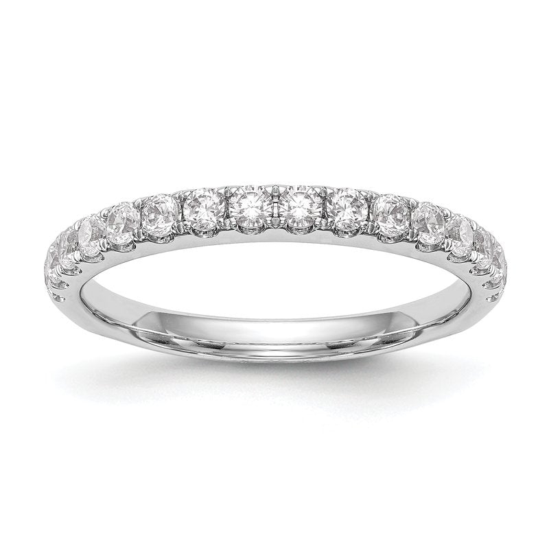 14K White Gold 1/2 carat Lab Grown Diamond VS+ F+ Complete Wedding Band