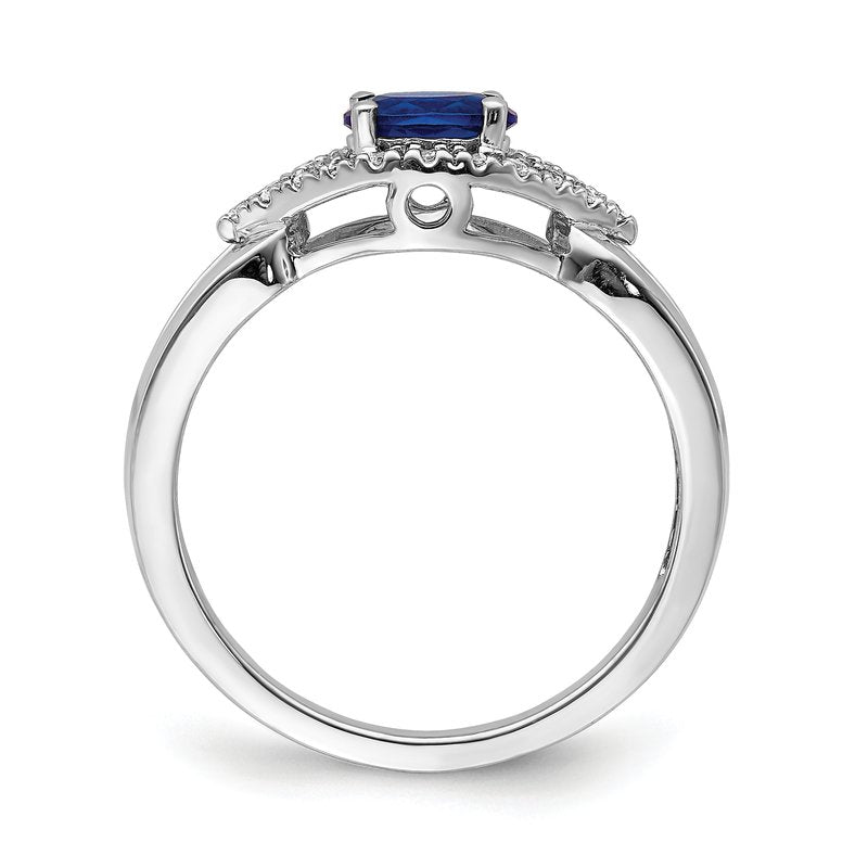 14k Diamond and Emerald Ring