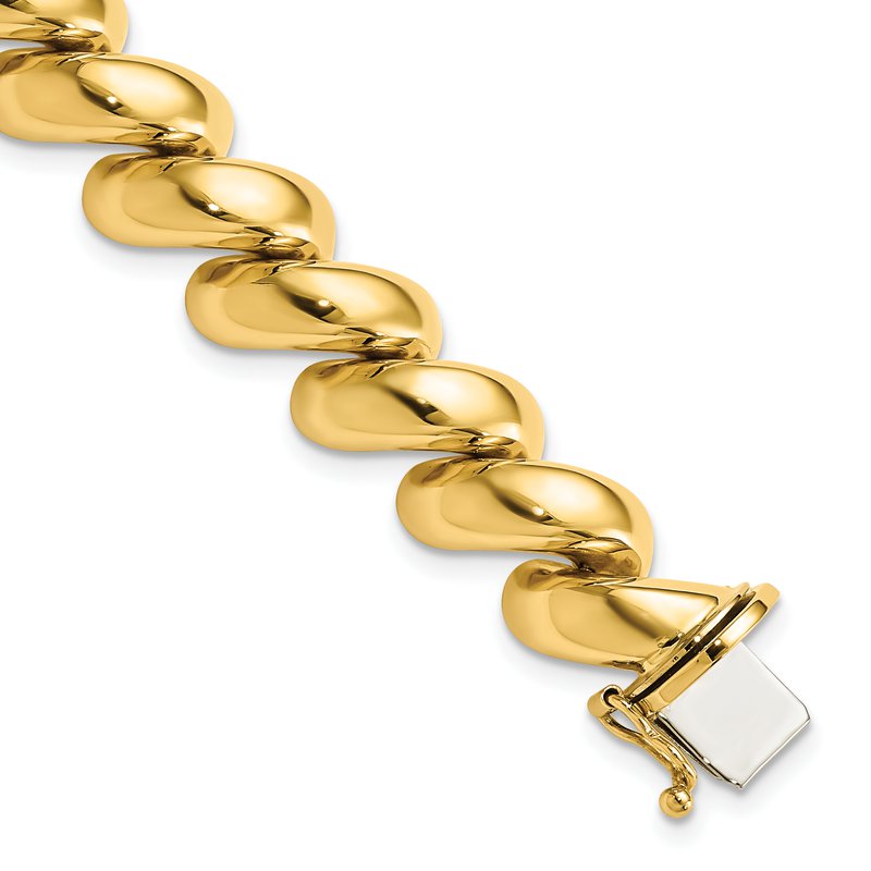 14k Polished 12mm 17 inch San Marco Necklace