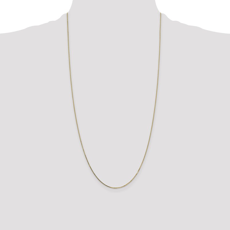14K 14 inch .7mm Box with Spring Ring Clasp Chain