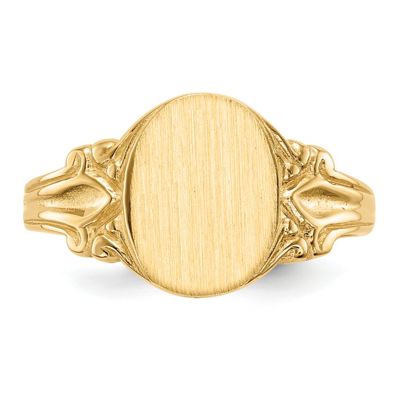 14k 8.0x10.0mm Open Back Signet Ring