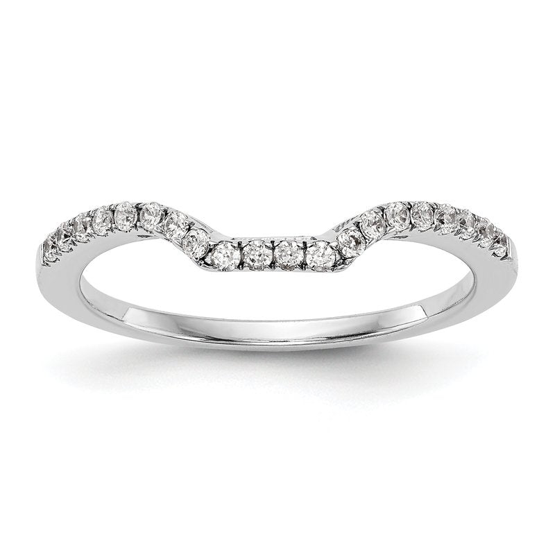 14K White Gold 1/5 carat Lab Grown Diamond VS+ F+ Complete Wedding Band