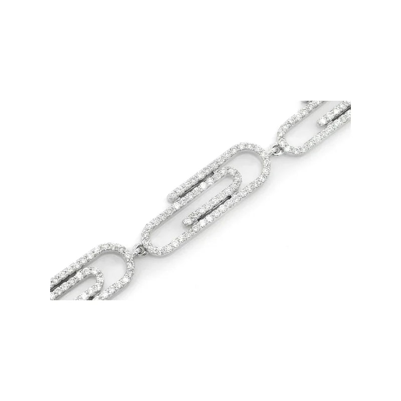 Paper Clip Bracelet 14k 3.50ctw